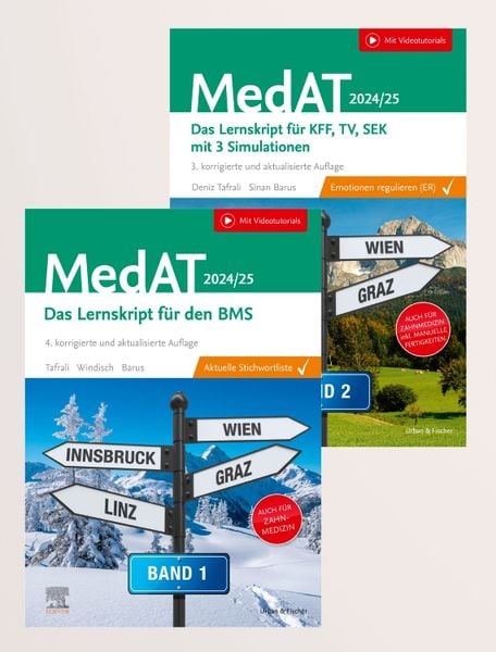 Produktbild: MedAT Kompendium Bd. 1 und 2 2024/2025 f&uuml;r Human- und Zahnmedizin