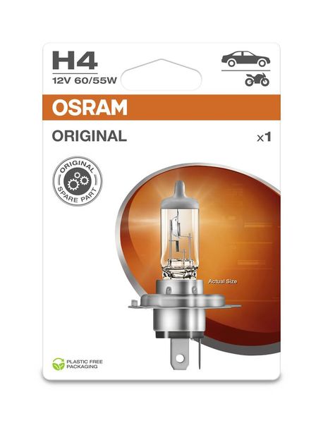 Produktbild: Osram Automotive 4062172395601 Halogen Leuchtmittel Standard H4 60/55W 12V
