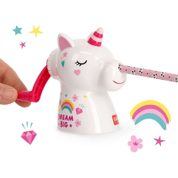 Produktbild: Legami Anspitzer mit Handkurbel - Dream Big - Einhorn