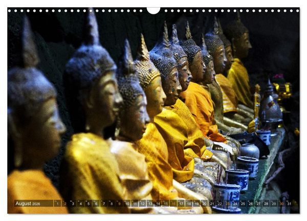 Produktbild: Buddhas tief im Fels (Wandkalender 2026 DIN A3 quer), CALVENDO Monatskalender