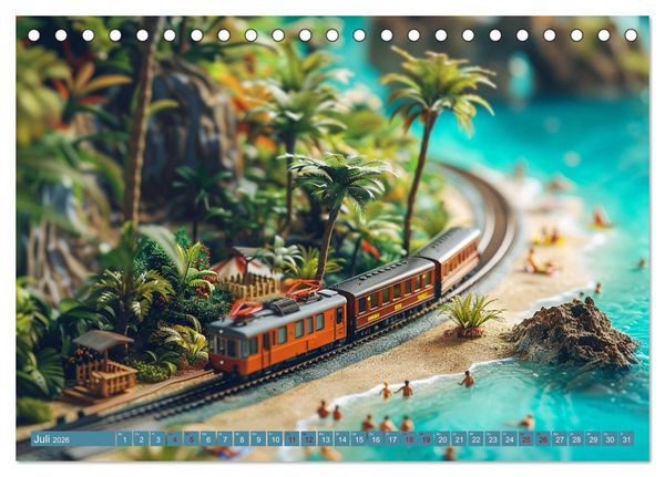 Produktbild: Modelleisenbahnen sind cool (Tischkalender 2026 DIN A5 quer), CALVENDO Monatskalender