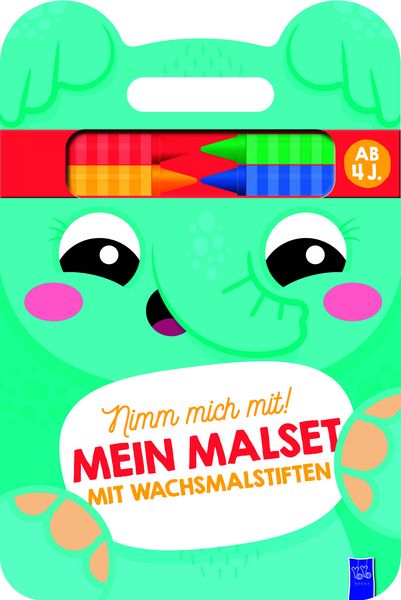 Produktbild: Nimm mich mit: Mein Malset mit Wachsmalstiften 4+ (Cover Elefant)
