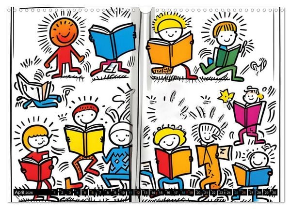 Produktbild: Comics f&uuml;r Kinder . Kinder lieben Abwechslung (Wandkalender 2026 DIN A3 quer), CALVENDO Monatskalender