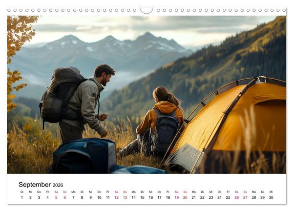 Produktbild: Zelten - frei sein (Wandkalender 2026 DIN A3 quer), CALVENDO Monatskalender