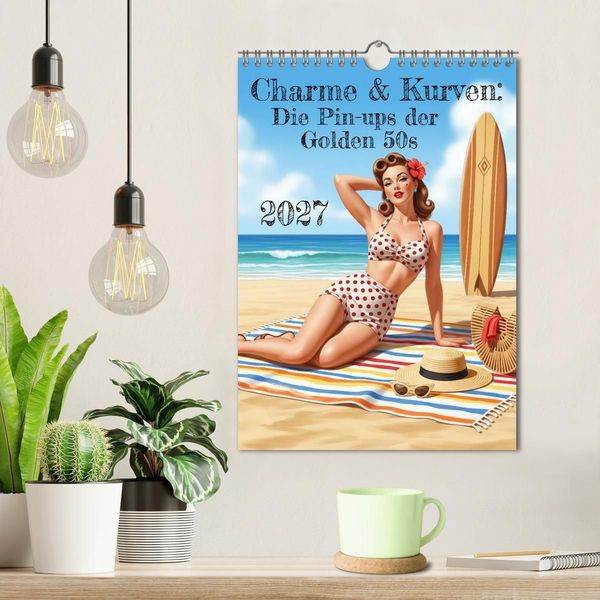 Produktbild: Charme & Kurven: Die Pin-ups der Golden 50s (Wandkalender 2027 DIN A4 hoch), CALVENDO Monatskalender