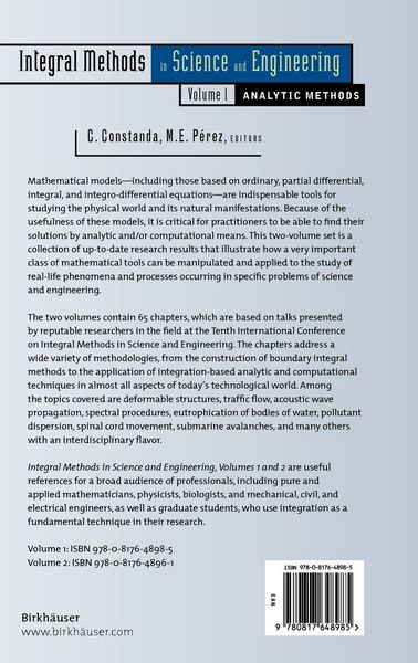 Produktbild: Integral Methods in Science and Engineering, Volume 1