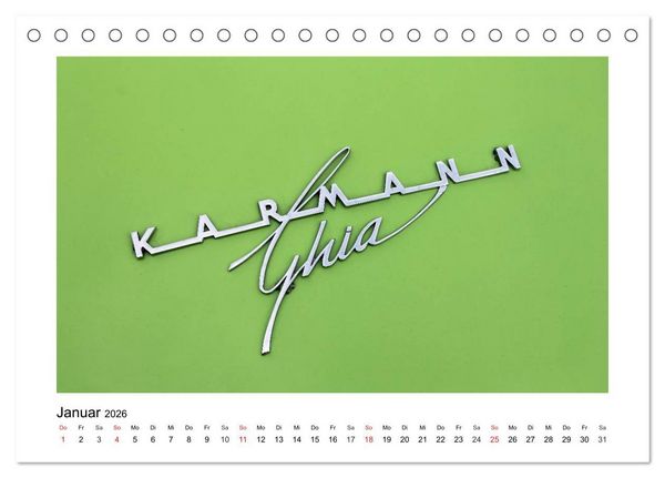 Produktbild: Eine Legende lebt, der Karmann-Ghia (Tischkalender 2026 DIN A5 quer), CALVENDO Monatskalender