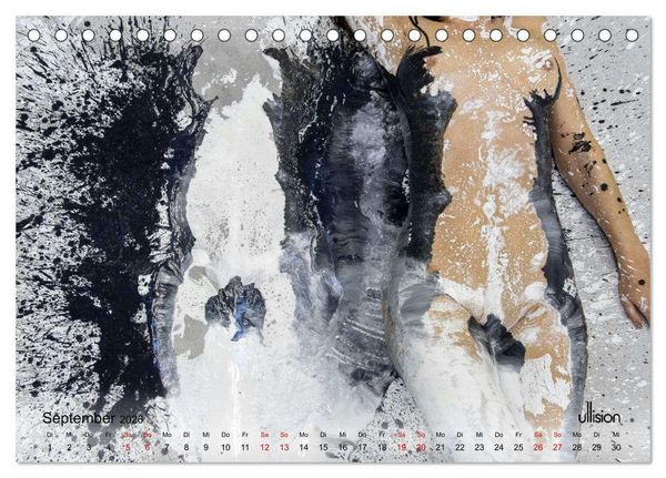 Produktbild: Akt in Farbe &ndash; schwarzwei&szlig; (Tischkalender 2026 DIN A5 quer), CALVENDO Monatskalender