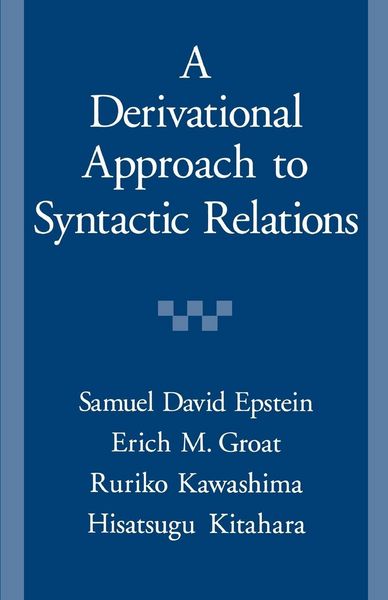 Produktbild: Derivational Approach to Syntactic Relations