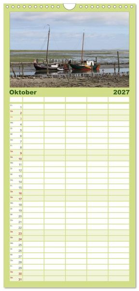 Produktbild: Familienplaner 2027 - Texel, eine Perle Frieslands mit 5 Spalten (Wandkalender, 21 x 45 cm) CALVENDO