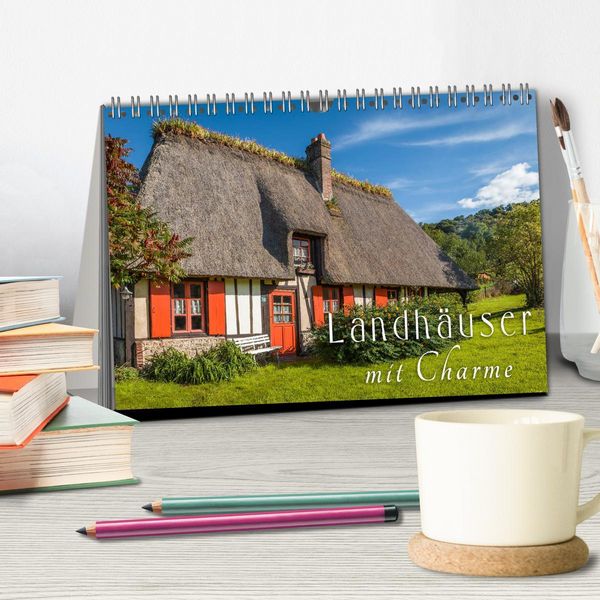Produktbild: Landh&auml;user mit Charme (Tischkalender 2026 DIN A5 quer), CALVENDO Monatskalender