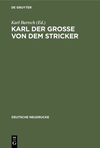 Produktbild: Karl der Gro&szlig;e von dem Stricker