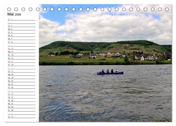 Produktbild: Der wundersch&ouml;nen Mosel entlang &ndash; Von Koblenz bis Trier (Tischkalender 2026 DIN A5 quer), CALVENDO Monatskalender