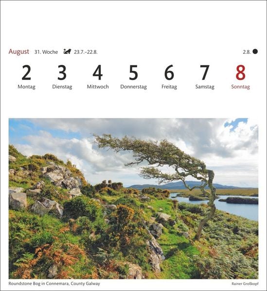 Produktbild: Irland Sehnsuchtskalender 2027 - Wochenkalender mit 53 Postkarten