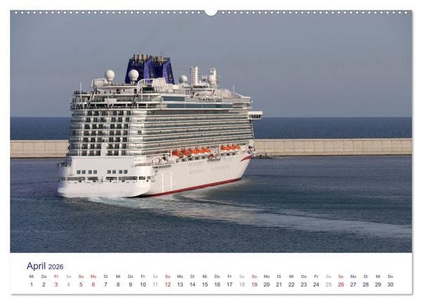 Produktbild: Giganten der Meere - Kreuzfahrtschiffe (Wandkalender 2026 DIN A2 quer), CALVENDO Monatskalender
