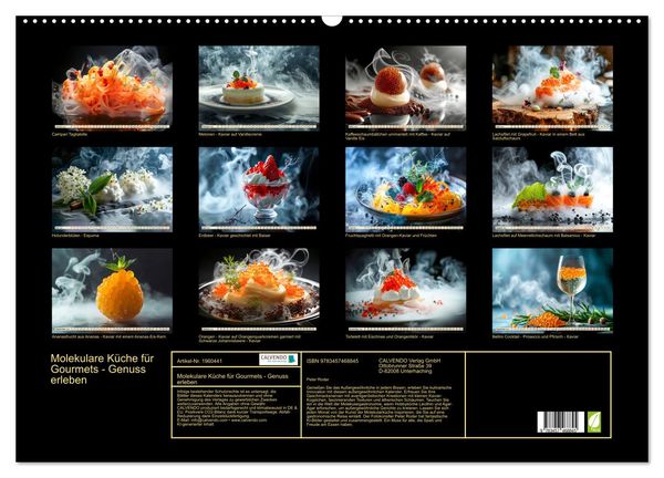Produktbild: Molekulare K&uuml;che f&uuml;r Gourmets - Genuss erleben (Wandkalender 2026 DIN A2 quer), CALVENDO Monatskalender
