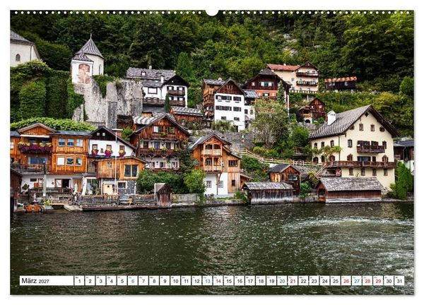 Produktbild: Hallstatt und der Hallst&auml;tter See (hochwertiger Premium Wandkalender 2027 DIN A2 quer), Kunstdruck in Hochglanz