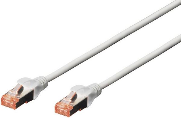 Produktbild: Digitus DK-1644-250 RJ45 Patchkabel CAT 6 S/FTP 25.00 m Grau Halogenfrei, verdrillte Paare, mit Rastnasenschutz, Flammwidrig 1 St.