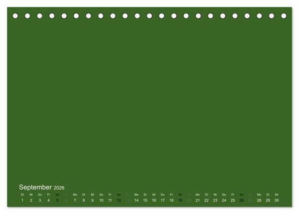 Produktbild: Bastelkalender - dunkel Gr&uuml;n (Tischkalender 2026 DIN A5 quer), CALVENDO Monatskalender