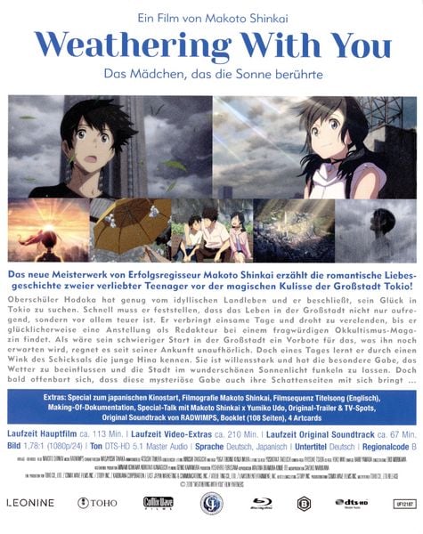 Produktbild: Weathering With You - Das M&auml;dchen, das die Sonne ber&uuml;hrte - Limited Collector's Edition [2 BRs]