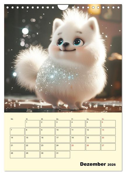 Produktbild: Entz&uuml;ckende Hunde. Liebliche Cartoons zum Schmunzeln (Wandkalender 2026 DIN A4 hoch), CALVENDO Monatskalender
