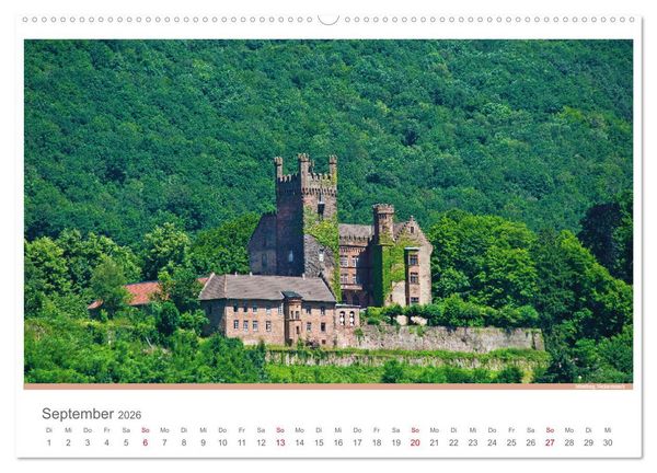 Produktbild: Der Neckar - Unterwegs in Deutschland (Wandkalender 2026 DIN A2 quer), CALVENDO Monatskalender