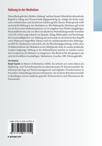 Produktbild: Haltung in der Mediation