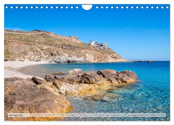 Produktbild: Mykonos - Natur, Meer und wei&szlig;e W&auml;nde (Wandkalender 2026 DIN A4 quer), CALVENDO Monatskalender