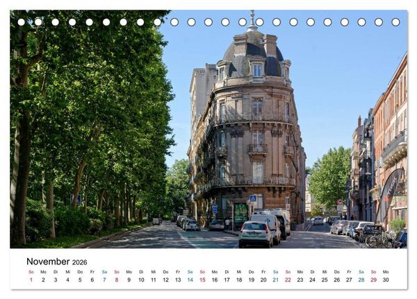 Produktbild: Frankreichs gro&szlig;e St&auml;dte - Toulouse (Tischkalender 2026 DIN A5 quer), CALVENDO Monatskalender
