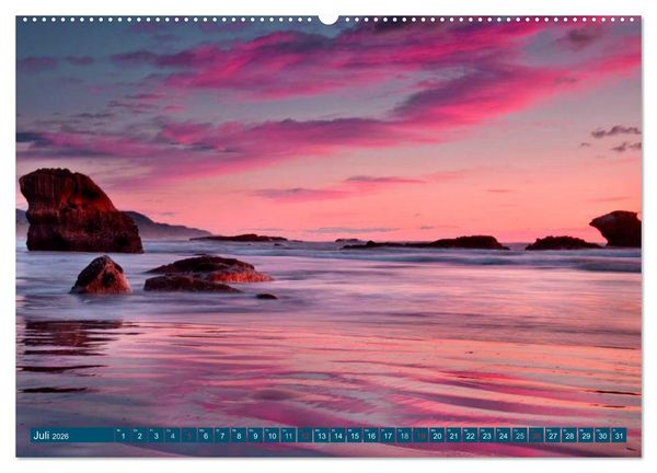 Produktbild: Neuseeland &bull; Impressionen (hochwertiger Premium Wandkalender 2026 DIN A2 quer), Kunstdruck in Hochglanz