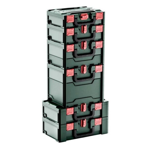 Produktbild: Metabo metaBOX 145 626886000 Maschinenkoffer ABS Gr&uuml;n/Rot (L x B x H) 396 x 296 x 145mm