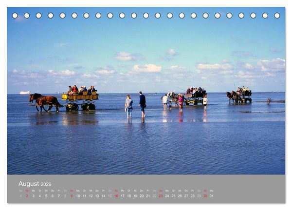 Produktbild: Blick auf die Nord-und Ostsee (Tischkalender 2026 DIN A5 quer), CALVENDO Monatskalender