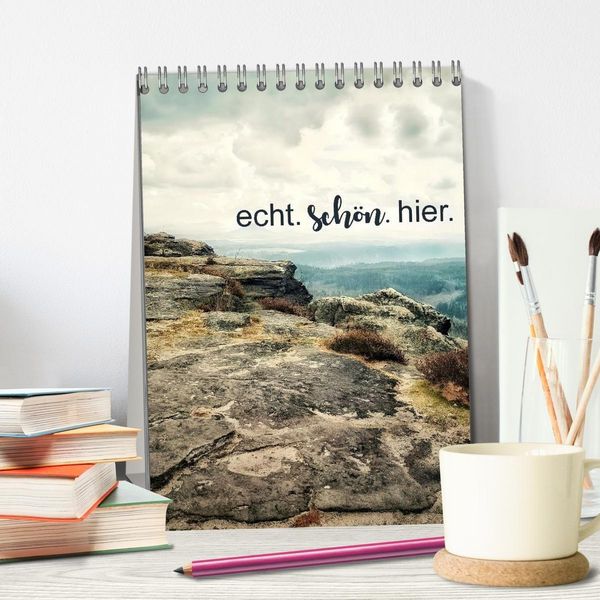 Produktbild: echt. sch&ouml;n. hier. (Tischkalender 2026 DIN A5 hoch), CALVENDO Monatskalender