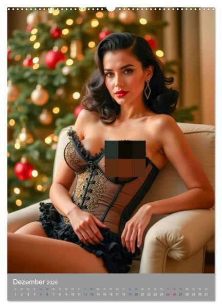 Produktbild: Pinup-Diven (Wandkalender 2026 DIN A2 hoch), CALVENDO Monatskalender