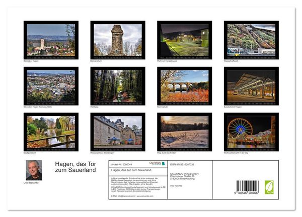 Produktbild: Hagen, das Tor zum Sauerland (hochwertiger Premium Wandkalender 2026 DIN A2 quer), Kunstdruck in Hochglanz