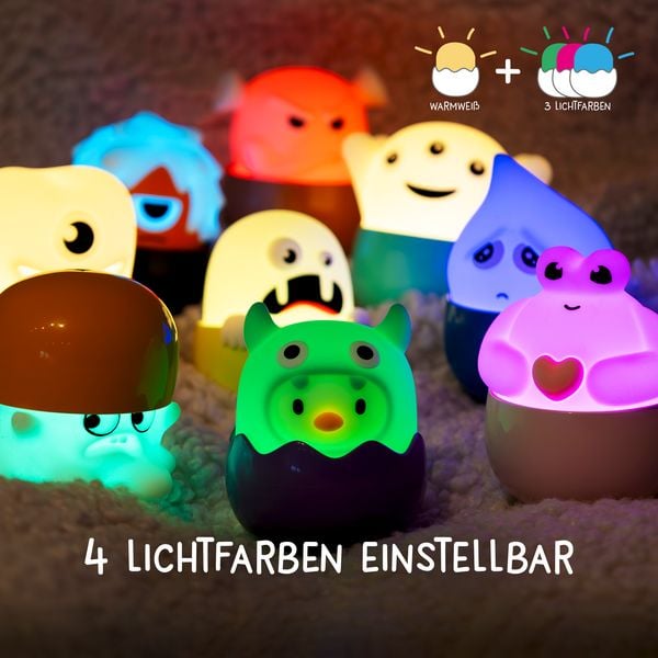 Produktbild: Eggys Mystery Lights Serie 2 Monster Akku Nachtlicht Blindbox mit Anh&auml;nger