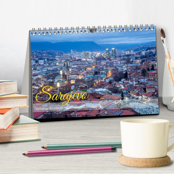 Produktbild: Sarajevo - Vielf&auml;ltige Hauptstadt von Bosnien und Herzegowina (Tischkalender 2026 DIN A5 quer), CALVENDO Monatskalender