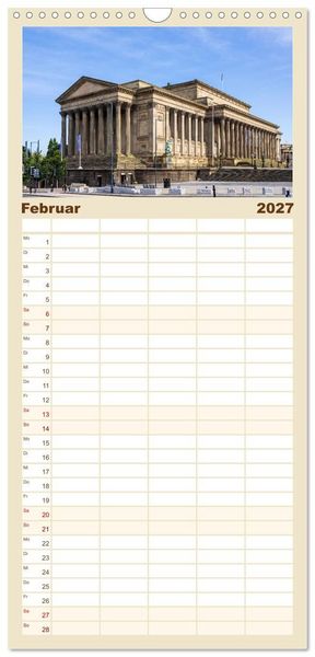 Produktbild: Familienplaner 2027 - Faszination Liverpool mit 5 Spalten (Wandkalender, 21 x 45 cm) CALVENDO