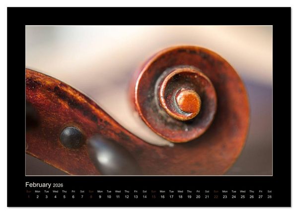 Produktbild: A violin only (High Quality Premium Wall Calendar 2026 DIN A2 landscape),CALVENDO 12 Month Wall Calendar