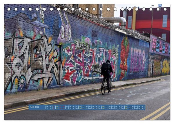 Produktbild: Streetart-Kunst, die die Stra&szlig;en Londons atmen l&auml;sst (Tischkalender 2026 DIN A5 quer), CALVENDO Monatskalender