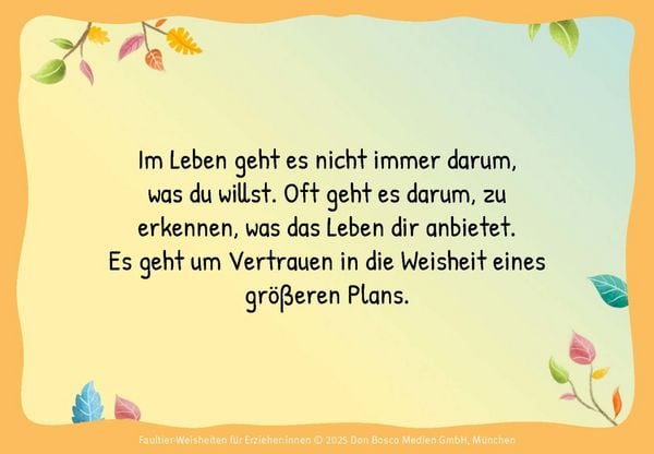 Produktbild: Faultier-Weisheiten f&uuml;r Erzieher:innen