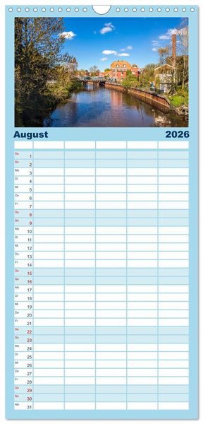 Produktbild: Familienplaner 2026 - Norden-Norddeich. Maritime Orte mit Flair mit 5 Spalten (Wandkalender, 21 x 45 cm) CALVENDO