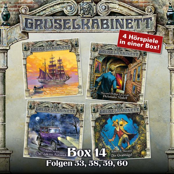 Gruselkabinett - Folgen 53, 58, 59, 60 - William Hope Hodgson , Howard Ph. Lovecraft , Edith Nesbit , Robert E. Howard, Audio, 4049709935776