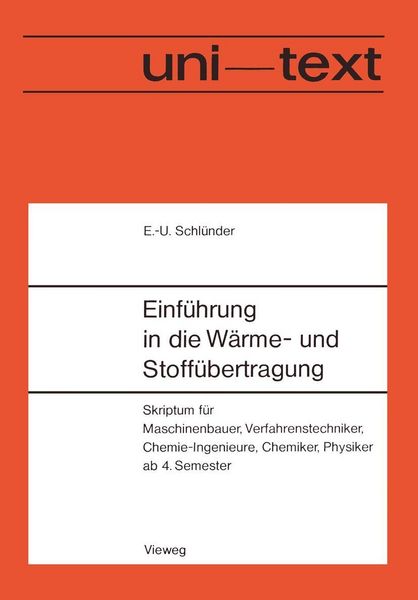 Produktbild: Einf&uuml;hrung in die W&auml;rme- und Stoff&uuml;bertragung