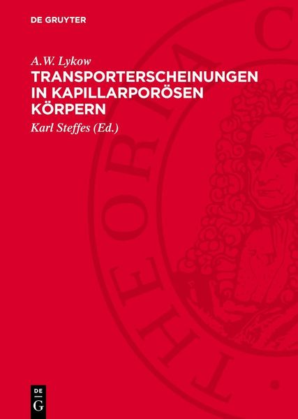 Produktbild: Transporterscheinungen in kapillarpor&ouml;sen K&ouml;rpern