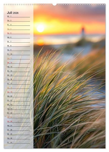 Produktbild: Maritim, Deutschlands K&uuml;sten (Wandkalender 2026 DIN A2 hoch), CALVENDO Monatskalender