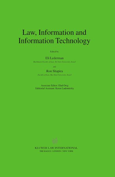 Produktbild: Law, Information and Information Technology