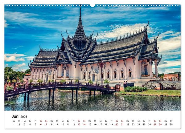 Produktbild: Buddhistische Tempel Thailand (Wandkalender 2026 DIN A2 quer), CALVENDO Monatskalender