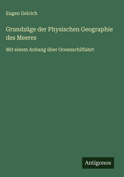 Produktbild: Grundz&uuml;ge der Physischen Geographie des Meeres