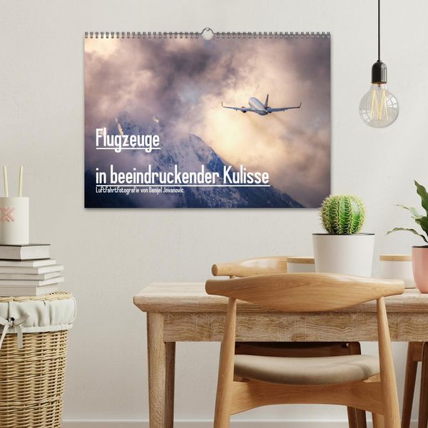 Produktbild: Flugzeuge in beeindruckender Kulisse (Wandkalender 2026 DIN A3 quer), CALVENDO Monatskalender